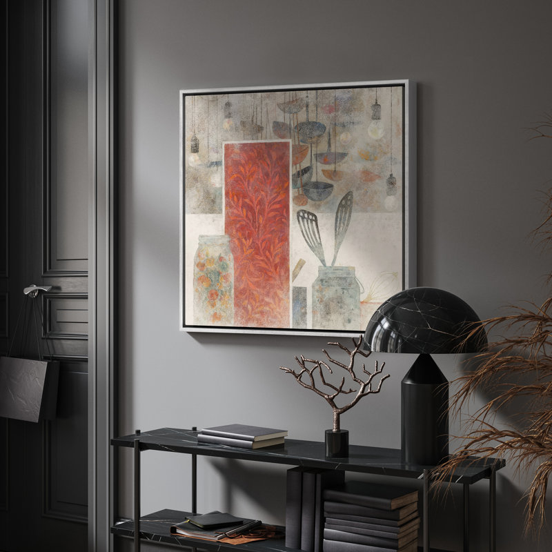 Art mural encadré abstrait rétro antique classique pour chambre à coucher, H 16 po x l 16 po, Blanc