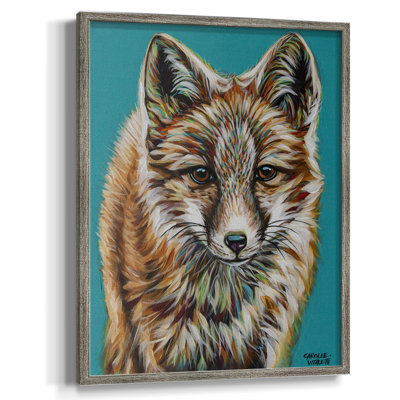 Reproduction encadrée sarcelle et renard - bois massif