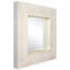Miroir d'appoint biseauté en cuir chagrin métallique-19763654