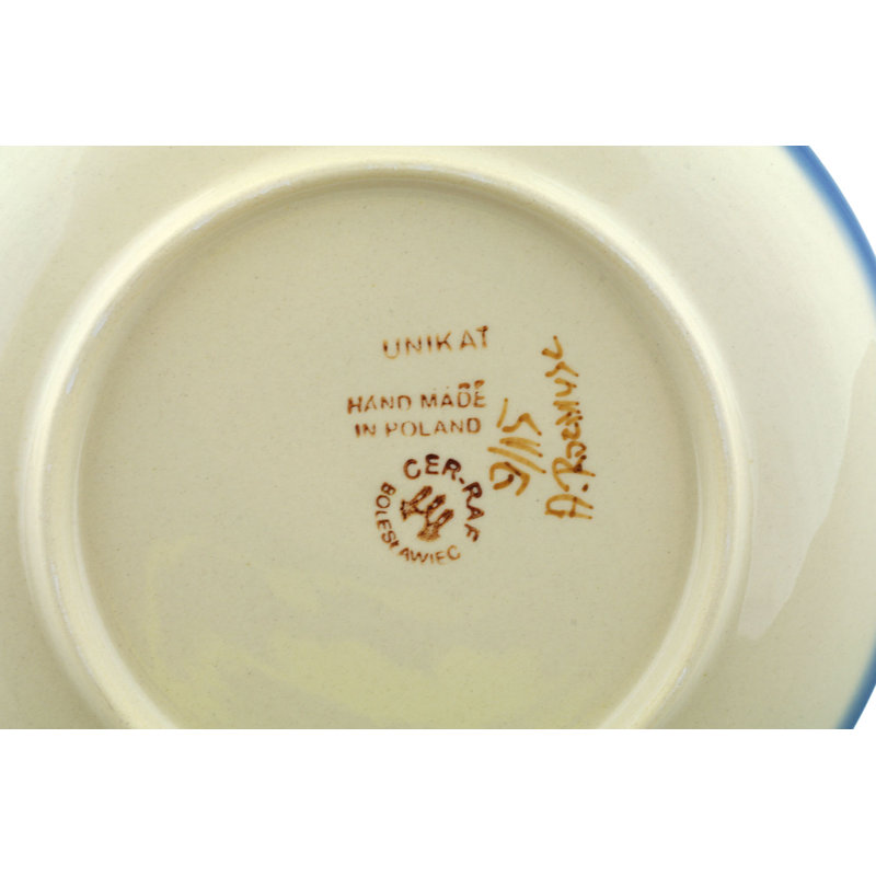 Assiette d’apéritif de poterie polonaise 8 po