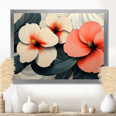 Cordelro coucher de soleil hibiscus liquide art harmonie I - Hibiscus Wall Art Decor
