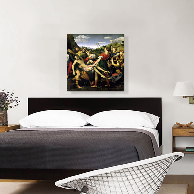 «The Deposition 1507» par Raphael, reproduction d'art sur toile tendue, H 26 po x l 26 po x P 0,75 po