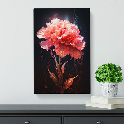 Carnation Flower Digital - Wrapped Canvas