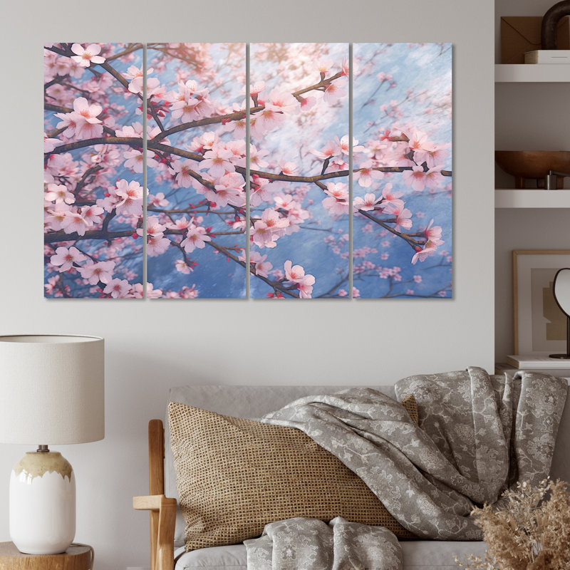 Ensemble de salon minimaliste en cerisier rose