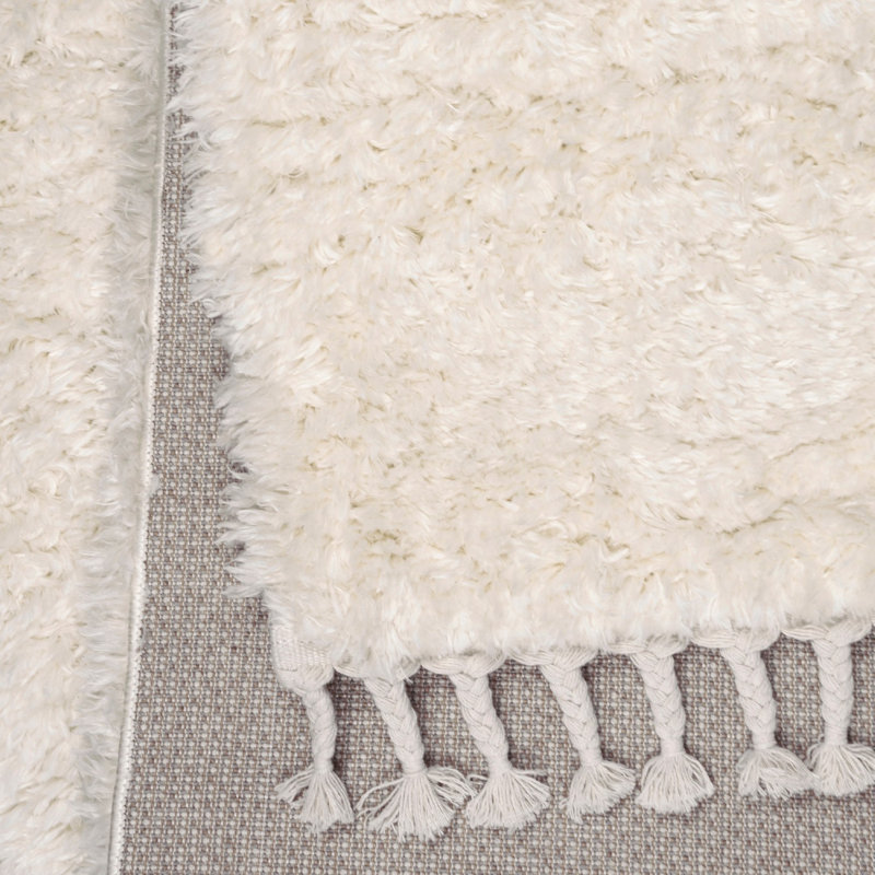 Tapis rectangulaire en polyester tissé à la machine de couleur unie Glenmoral, Rectangle 6 pi 7 po x 9 pi 6 po