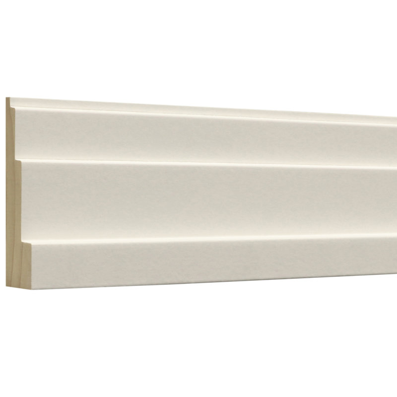 96'' White Primed Wood Chair Rail Moulding