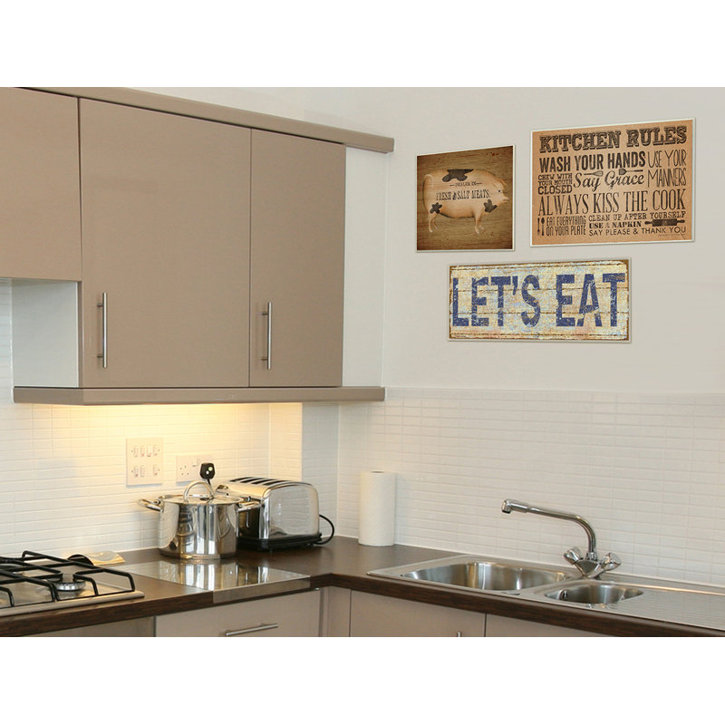 « let manger »-cadre photo, art textuel sur bois