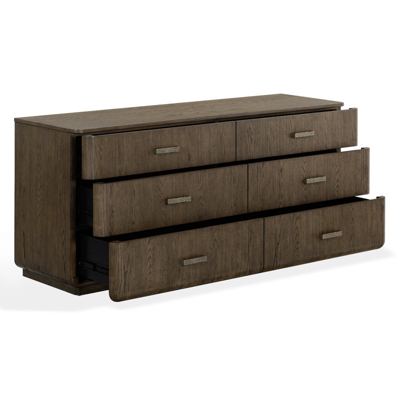 Commode 6 tiroirs Carmilla, Dark Brown Oak