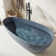 67'' X 31.5'' Freestanding Soaking Solid Surface Bathtub With Pop-Up Drain And Overflow,Body Cement Color+ Outer Dot