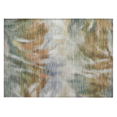 Machine Washable Indoor/Outdoor Xhevrie Beige Rug