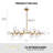 Jewellia 16 - Light Dimmable Glass Bubble Chandelier Sputnik Modern Linear Chandelier