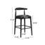Ensemble de tabourets de bar noir moderne avec cadre en bois pour un usage domestique
