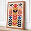 Symmetrical Petals Mid-Century - Wrapped Canvas-423538252-423538253