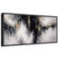 Œuvre d'art abstrait abstrait noir doré, images de salon contemporain, impression sur toile encadrée-126054414-126054416