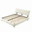 Structure de lit très grand, lit plateforme en chenille, beige-766024025-766024026