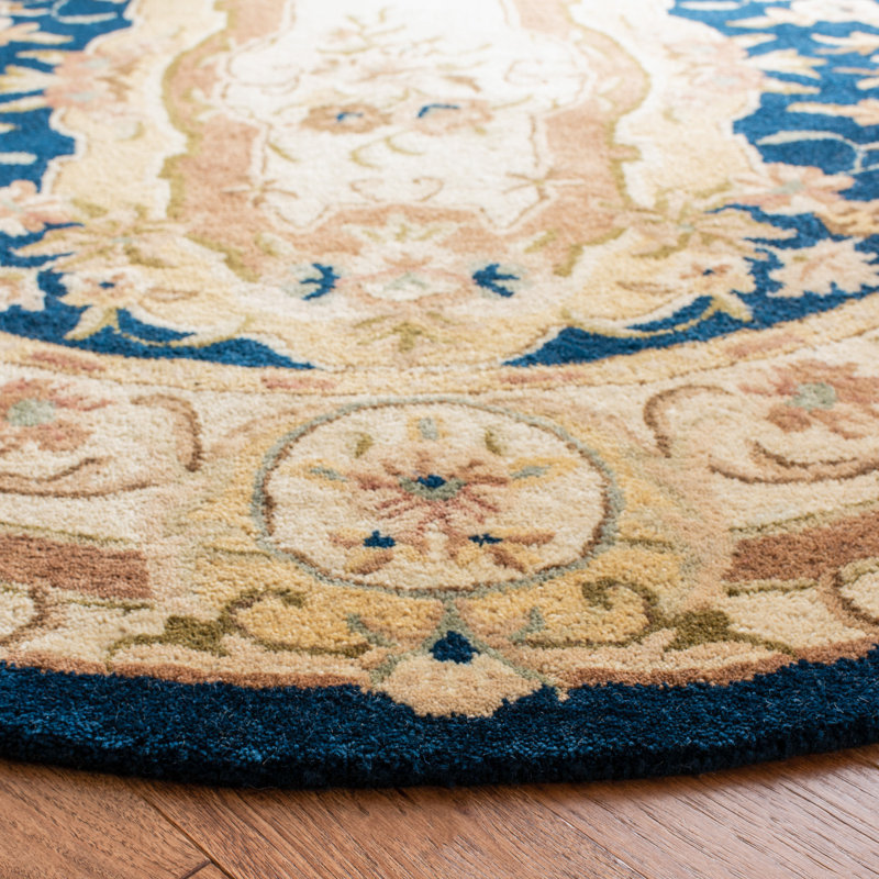 Tapis oriental en laine touffeté à la main Bedgood, Rond 6 pi