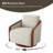 Upholstered Farmhouse Edging Swivel Barrel Chair With Toss Pillows-723334081