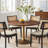 Lippa Round Pedestal Solid Wood And Metal Dining Table-104318246-104318249