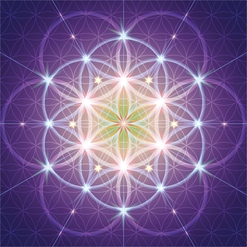 Symbol Of Sacred Geometry - Wrapped Canvas Print, 122cm H x 122cm W
