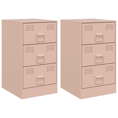 Raineri 34.5cm W Steel Bedside Table