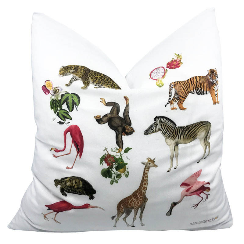 Exotix Natural Square Pillow Cover & Insert