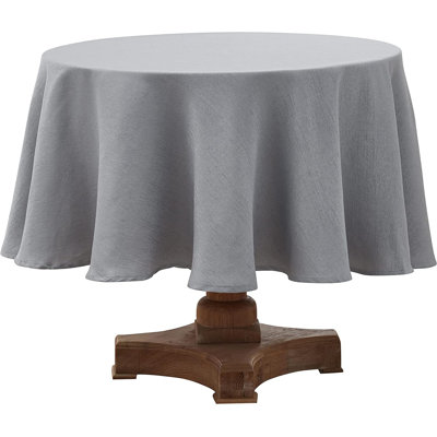 Polytetrafluoroethylene Addison Water And Stain-Resistant Round Tablecloth, 70 Inch Diameter Grey
