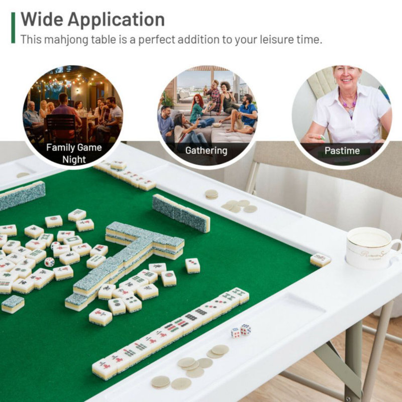 Costway 35'' 4 - Player Foldable Card Table
