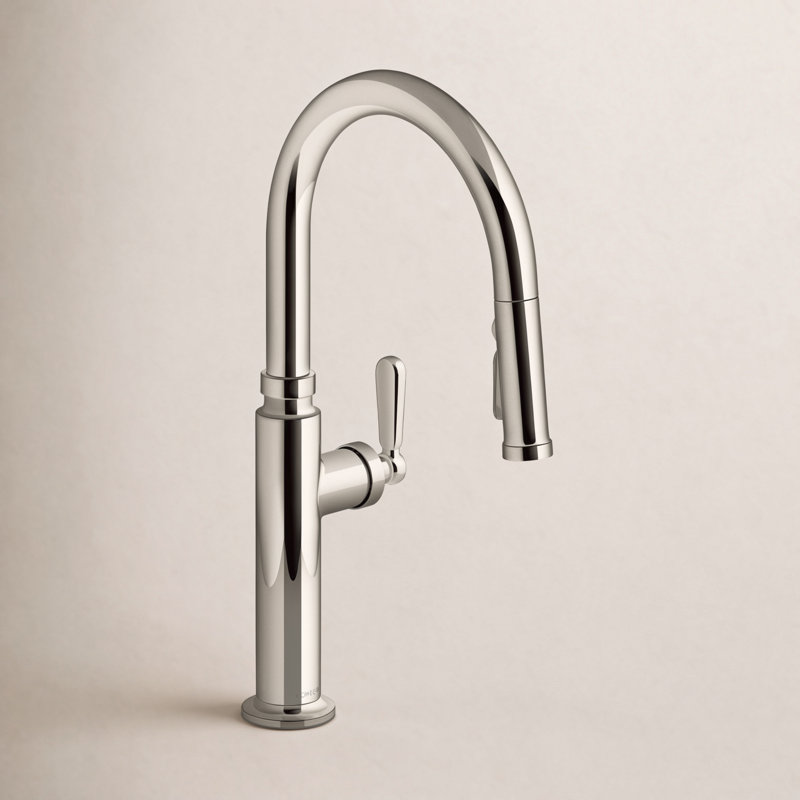 Edalyn by Studio McGee Pull-Down Kitchen Sink Faucet with Three-Function Sprayhead, Vibrant Polished Nickel
