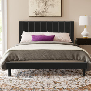 Cleo Velvet Wingback Bed Twin Black