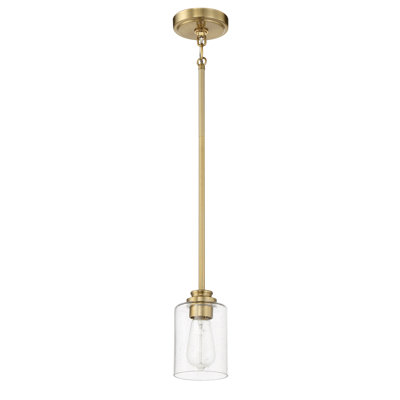 Saguenay 1 - Light Gold Cylinder Pendant
