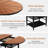 Extendable 47"–63" Round Dining Table Set with Storage Shelf, Walnut Solid Wood Top & Metal Base, Includes 4 Upholstered Chairs-2000094722
