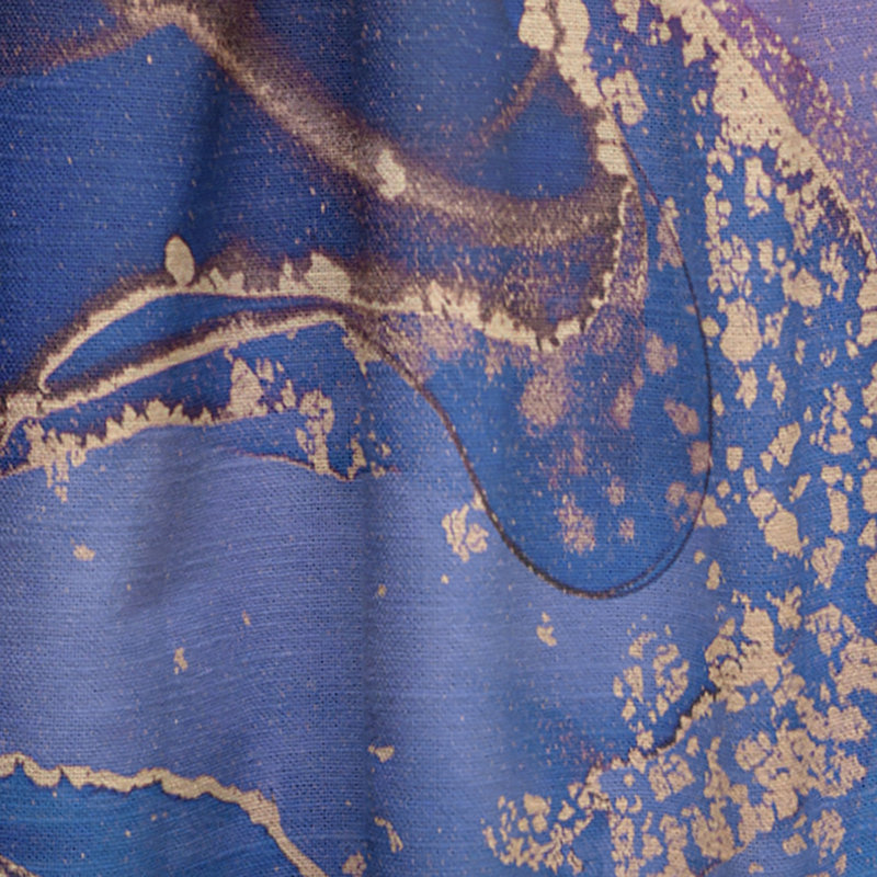 Paire de rideaux semi-transparents avec passe-tringle, Bleu / mauve, L 52 po x L 90 po