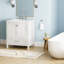 Meuble-lavabo autoportant de 30 po avec lavabo, comptoir en marbre Carrara