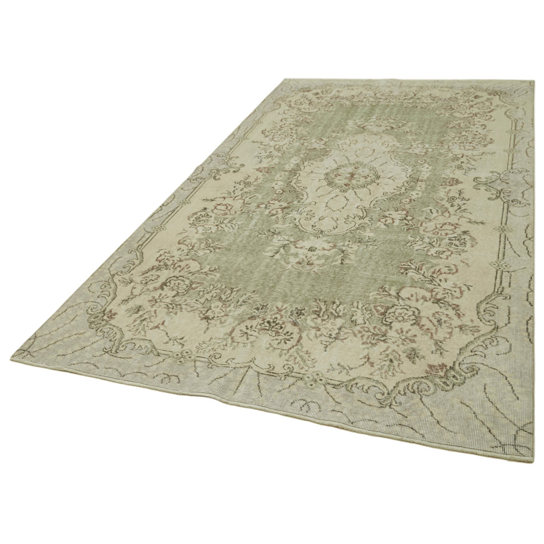 Vintage Beige Vintage Wool Handmade Area Rug