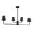 Dipaolo 4-Light Linear Chandelier in Matte Black-742872210