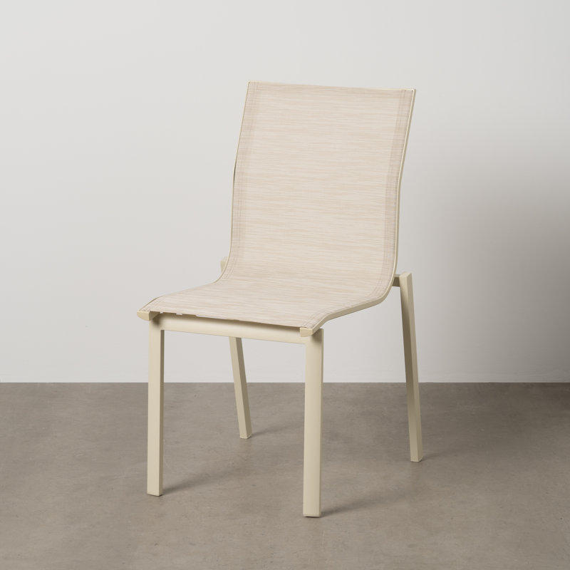 Patio Dining Side Chair, Beige