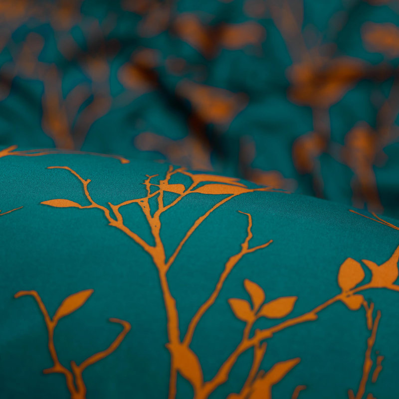 Teal Microfibre Reversible 3 Piece Duvet Cover Set, Queen Duvet Cover + 4 Standard Pillowcases