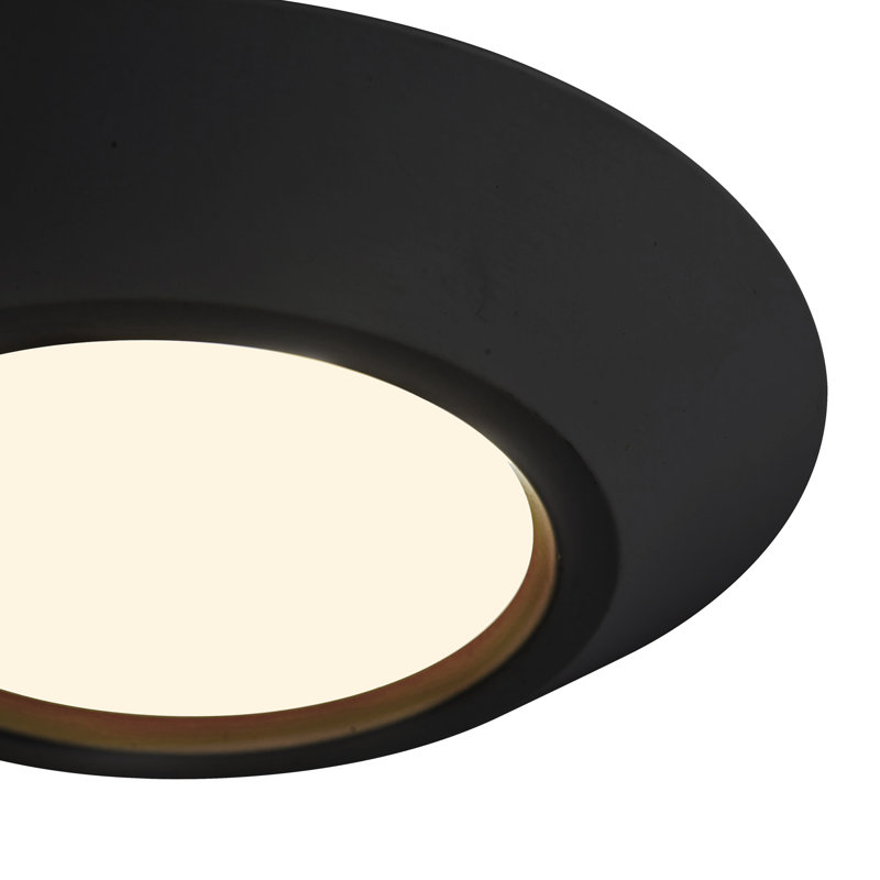 Weylo 5-in Black dimmable LED Flush Mount, Matte Black