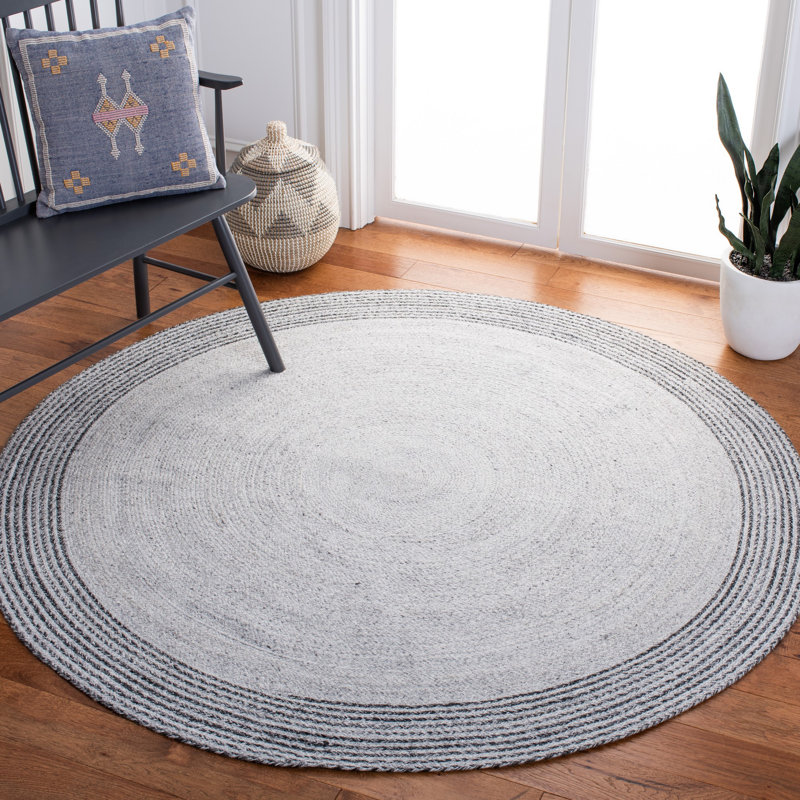 Tapis performance tissé à la main Rinelle, Rond 4 pi