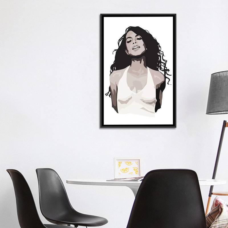 "Point of View" par Amira Rahim, reproduction d’art, H 40 po x l 26 po x P 1,5 po, Pas de tapis, Toile avec cadre noir