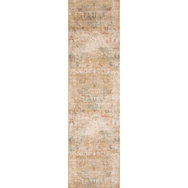 Crownover Beige Area Rug, Runner 2'3" x 7'6"