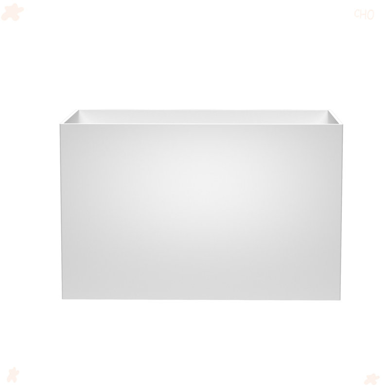 47 Inch Freestanding Solid Surface Soaking Bathtub