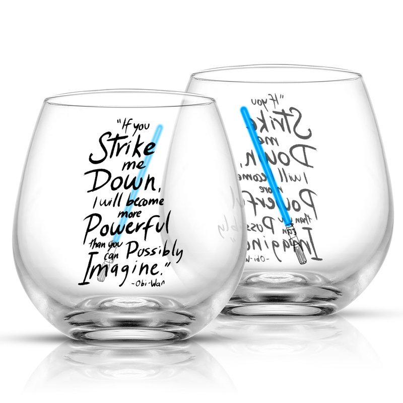 Verre à boire sans pied Joyjolt Star Wars New Hope Obi-Wan Kenobi - 15 oz