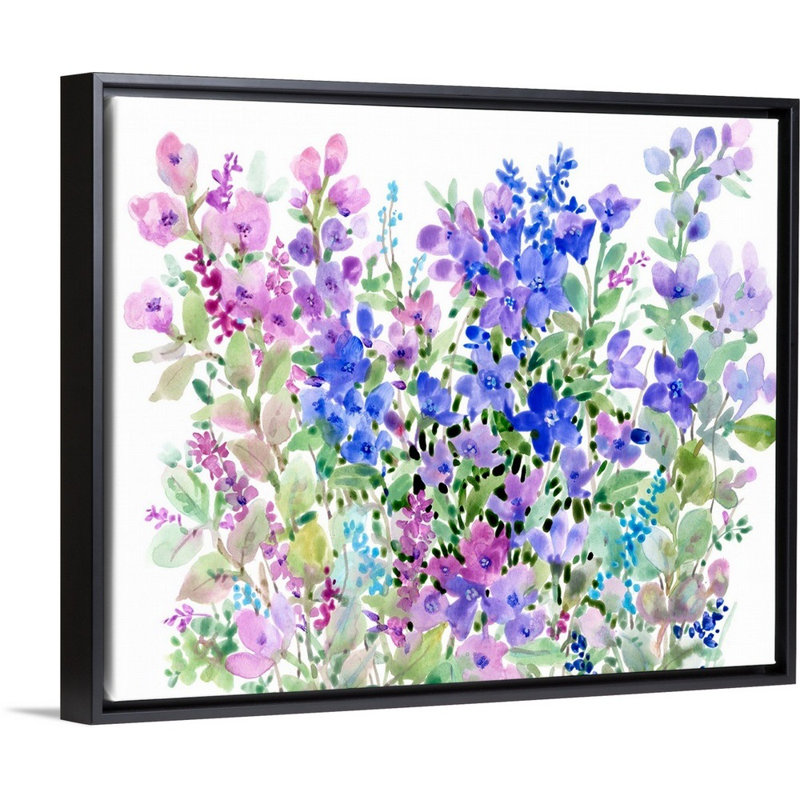 Art floral sur toile Floral, Toile encadrée noire, H 32 po x l 40 po x P 1,75 po