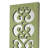 Quatrefoil Pattern Wooden Candle holder with Mirror Insert, Green