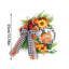 Couronne d'automne de 14 pouces, couronne de tournesol artificielle avec baies et garniture en arc