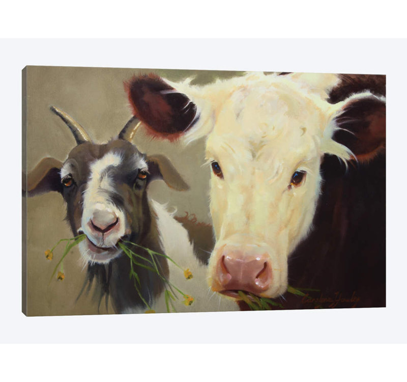 «Farm Pals I», impression sur toile, H 8 po x l 12 po x P 0,75 po, Toile tendue