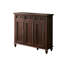 Banc de rangement en bois manufacturé brun