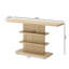 Console 63 pouces vintage avec rangement à 2 niveaux, banc d'entrée en bois naturel
