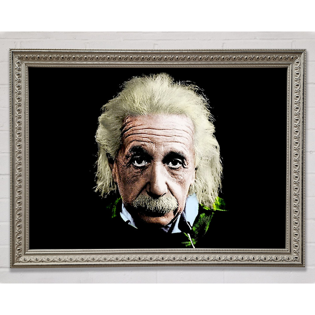 Albert Einstein Retro Colours - Einzelner Bilderrahmen Druck